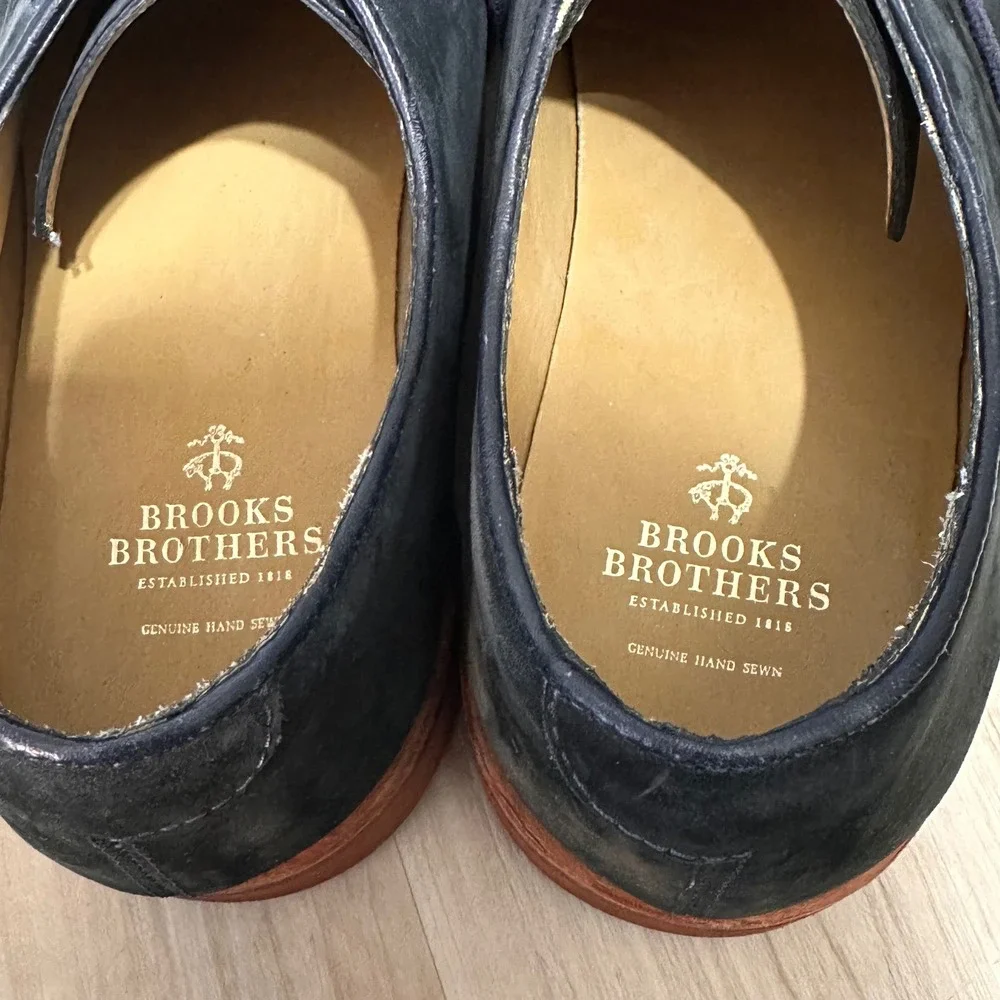 Brooks Brothers Classic Bucks in navy Suede Leather Size‎ 10